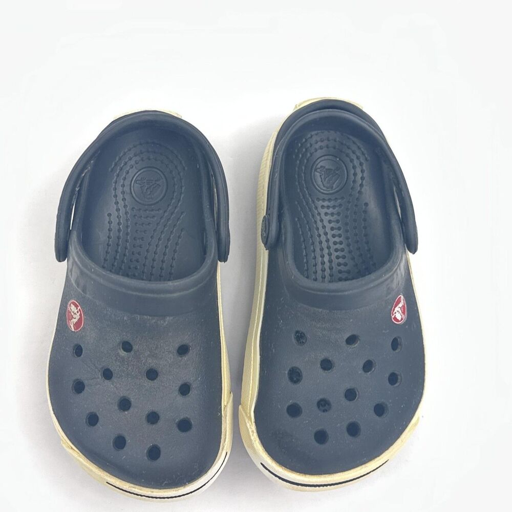 Crocs Crocband Clogs Kids Size 6 7 Navy Slip On Sandals Casual Comfort - Picture 8 of 10
